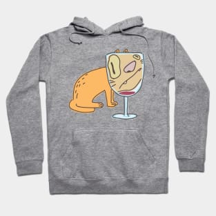 Red Wine And Cat Hoodie